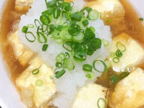 少ない油で、簡単揚げ出し豆腐！！